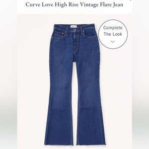 Abercrombie & Fitch- Curve Love High Rise Vintage Flare Jean- Size 33/16 Short